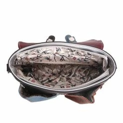 Promo 🤩 Gloednieuw 💯 Noi-Noi 'Sammy' - Handtas - Schoudertas - Rood / Bruin / Lichtblauw - Patchwork - Dames - Retro - NN-238-03 ⭐ 😍 -Tassen-Dames Verkoop 550x550 662