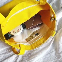 Beste Pirce 🔔 Goedkoopste ⌛ CadeauOnline Katoenen Tote Bag Met Rits BLACK ⭐ 🥰 -Tassen-Dames Verkoop 550x550 686