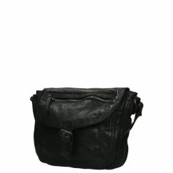 Kopen 😉 Promo 🥰 Bear Design Medium Schoudertas / Crossbody Tas Dames - Leer - Cow Lavato - Zwart 🌟 👏 -Tassen-Dames Verkoop 550x550 695