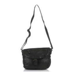 Kopen 😉 Promo 🥰 Bear Design Medium Schoudertas / Crossbody Tas Dames - Leer - Cow Lavato - Zwart 🌟 👏 -Tassen-Dames Verkoop 550x550 700