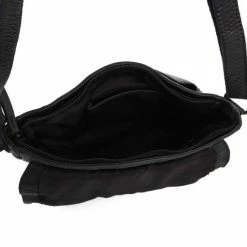 Kopen 😉 Promo 🥰 Bear Design Medium Schoudertas / Crossbody Tas Dames - Leer - Cow Lavato - Zwart 🌟 👏 -Tassen-Dames Verkoop 550x550 703