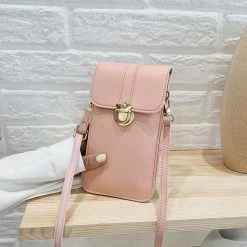 Goedkoop 😀 Flash-uitverkoop 😍 EnjoyeuS Telefoon Tasje Met Touchscreen - Licht Roze Met Steeksluiting 🤩 😍