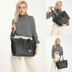 Hete verkoop ❤️ Goedkoop 👍 Miss Lulu Dames Schoudertas - Handtas - Laptoptas 13.3" – Zwart (LM1642 BK) 💯 🌟 -Tassen-Dames Verkoop 550x550 744