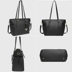 Hete verkoop ❤️ Goedkoop 👍 Miss Lulu Dames Schoudertas - Handtas - Laptoptas 13.3" – Zwart (LM1642 BK) 💯 🌟 -Tassen-Dames Verkoop 550x550 748