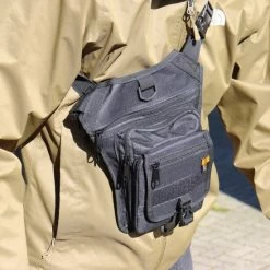 Beste Verkoop 🎁 Korting 🔔 Safekeepers Beentas - Leg Pouch - Buiktas - Schoudertas Heren Crossbody - Nylon - Zwart 🥰 🥰 -Tassen-Dames Verkoop 550x550 851