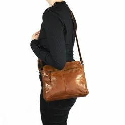 Gloednieuw 🎁 Coupon 🎉 Bear Design Olivia Leren Schoudertas - Cognac 🎉 🥰 -Tassen-Dames Verkoop 550x550 869