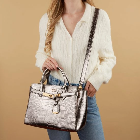 Nieuw π― Groothandel β¨ Guess Medium Schoudertas / Crossbody Tas Dames - Enisa - Grijs βοΈ β¨ 11 Nieuw π― Groothandel β¨ Guess Medium Schoudertas / Crossbody Tas Dames - Enisa - Grijs βοΈ β¨ - Afbeelding 9