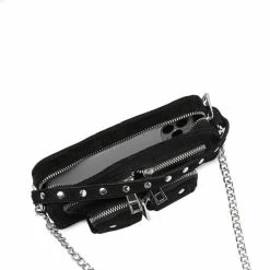 Goedkoopste 😍 Top 10 🧨 Nunoo Kleine Schoudertas / Crossbody Tas Dames - Suède - Helena - Zwart ❤️ ❤️ -Tassen-Dames Verkoop 550x550 941