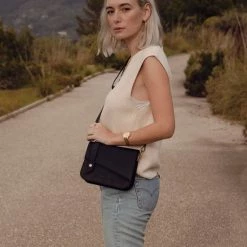 Uitgang 🥰 Coupon 🎁 Violet Hamden Essential Bag Dames Crossbody Tas Leer - Zwart ✨ 👍 -Tassen-Dames Verkoop 550x550 982