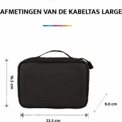 Kopen 🤩 Beste deal 🤩 YONO Kabel Organiser Tas Large - Compacte Kabeltas - Opbergtas Voor Elektronica En Accessoires - Etui Organizer Case - Zwart 😀 🎁 -Tassen-Dames Verkoop 550x551 7