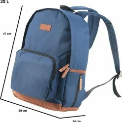 Hete verkoop 🧨 Beste Verkoop 🥰 Chappo Classic Rugzak - Vintage Rugtas 18 Ltr - Tas Voor Studie/ Werk - Waterbestendig - Blauw 🥰 👍 -Tassen-Dames Verkoop 550x553 5