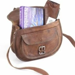 Korting ✨ Beste deal 🧨 Oncedoce Avondtas VERA - Bruin Echt Leer – 25 X 16 X 6 Cm - Damestas - Vintage Look Design Tas – Handgemaakte Tasje - Inc. Cadeauverpakking 🥰 ⌛ -Tassen-Dames Verkoop 550x557