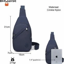Groothandel 👏 Beste deal ⭐ Bagwise® Crossbodytas - Sling Bag - Dames - Heren - S - (1239) - Donker Blauw 😍 💯 17 Groothandel 👏 Beste deal ⭐ Bagwise® Crossbodytas - Sling Bag - Dames - Heren - S - (1239) - Donker Blauw 😍 💯 -Tassen-Dames Verkoop 550x562 3