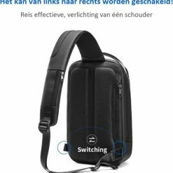 Goedkoop 👍 Beste Verkoop ⭐ Freebellion Ash Crossbody Tas - Schoudertas Heren - Slingbag - Top Kwaliteit - Zwart - 6 Liter 👍 👍 -Tassen-Dames Verkoop 550x565 5