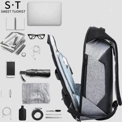 Beste Pirce 👏 Promo 🧨 Lovnix - Anti Diefstal Rugzak - Inclusief Usb Oplaadstation En 3.5mm Audio Jack - 15 Inch Laptopvak - Rood 🎉 🔥 -Tassen-Dames Verkoop 550x566 1