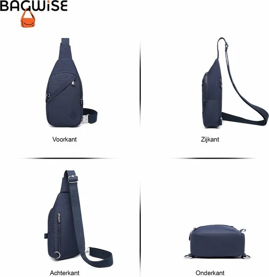 Groothandel 👏 Beste deal ⭐ Bagwise® Crossbodytas - Sling Bag - Dames - Heren - S - (1239) - Donker Blauw 😍 💯 5 Groothandel 👏 Beste deal ⭐ Bagwise® Crossbodytas - Sling Bag - Dames - Heren - S - (1239) - Donker Blauw 😍 💯 - Afbeelding 3