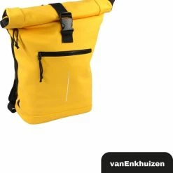 Nieuw 😍 Goedkoopste 😀 Van Enkhuizen VanEnkhuizen Rolltop Rugzak Met Laptopvak 15,6 Inch - 20 Liter - Waterafstotend En Thermo Materiaal - Geel ✨ 😀