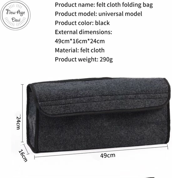 Hete verkoop π Aanbiedingen π New Age Devi - XL Kofferbak Organiser Met Klittenband - Auto Opbergtas - Kofferbak Tas - Kofferbak Opbergbox - 20,4 Liter - Grijs π₯ 𧨠7 Hete verkoop π Aanbiedingen π New Age Devi - XL Kofferbak Organiser Met Klittenband - Auto Opbergtas - Kofferbak Tas - Kofferbak Opbergbox - 20,4 Liter - Grijs π₯ 𧨠- Afbeelding 5