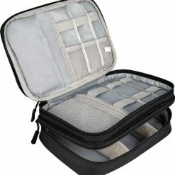 Kopen 🤩 Beste deal 🤩 YONO Kabel Organiser Tas Large - Compacte Kabeltas - Opbergtas Voor Elektronica En Accessoires - Etui Organizer Case - Zwart 😀 🎁 -Tassen-Dames Verkoop 550x574 9