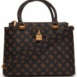 Coupon 😍 Korting 😀 Guess Medium Schoudertas / Crossbody Tas Dames - Centre Stage - Bruin 🔔 🔔