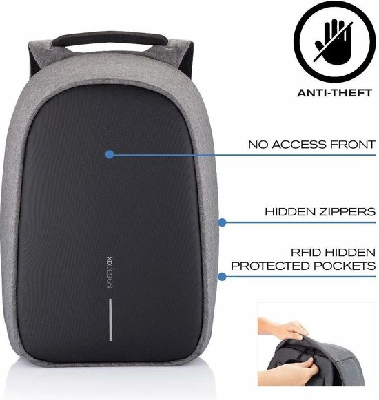 Groothandel 🤩 Beste Verkoop ✔️ XD Design Bobby Hero XL - Anti-Diefstal Rugzak 21.5 Liter - Grijs 👍 👏 31 Groothandel 🤩 Beste Verkoop ✔️ XD Design Bobby Hero XL - Anti-Diefstal Rugzak 21.5 Liter - Grijs 👍 👏 - Afbeelding 29