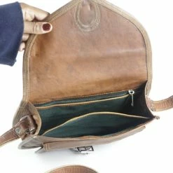 Korting ✨ Beste deal 🧨 Oncedoce Avondtas VERA - Bruin Echt Leer – 25 X 16 X 6 Cm - Damestas - Vintage Look Design Tas – Handgemaakte Tasje - Inc. Cadeauverpakking 🥰 ⌛ -Tassen-Dames Verkoop 550x583