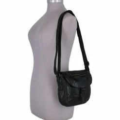 Kopen 😉 Promo 🥰 Bear Design Medium Schoudertas / Crossbody Tas Dames - Leer - Cow Lavato - Zwart 🌟 👏 -Tassen-Dames Verkoop 550x586 11