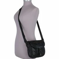 Kopen 😉 Promo 🥰 Bear Design Medium Schoudertas / Crossbody Tas Dames - Leer - Cow Lavato - Zwart 🌟 👏 -Tassen-Dames Verkoop 550x586 16