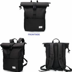 Beste Pirce 👏 Goedkoopste 🧨 Caliyo Massi Miliano Roll-Top Rugzak Unisex 15.6"inch Zwart -(3015-6)- ✔️ 💯 -Tassen-Dames Verkoop 550x587 4