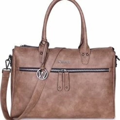 Beste recensies van ⌛ Coupon 🔔 Wimona Fabiana Two 2022 Schoudertas / Laptoptas - 15,6 Inch - Taupe 👏 😉 -Tassen-Dames Verkoop 550x588 1