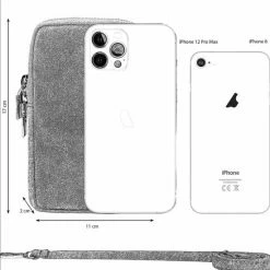 Groothandel 🥰 Nieuw 🎉 AmbraModa GLX17 - Crossbodytas, Telefoontas Van Echt Leer Met Afneembaar En Verstelbare Schouderriem, Passend Voor Mobiele Telefoon Tot 6 Inch. IJsblauw Donker 🥰 ⭐ -Tassen-Dames Verkoop 550x601 4