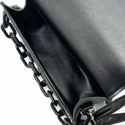 Begroting 😉 Promo 😉 Dielay Tas Dames - Ketting - PU Kunstleer - 20x17x6 Cm - Zwart 🔔 🎁 -Tassen-Dames Verkoop 550x612 1