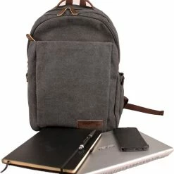 Gloednieuw 👍 Beste recensies van 🥰 Yakfield - Rugzak - 20 Liter – Casual Model - Kado - Heren - Geschikt Voor Laptop - 👜 👜 Handbagage- Schooltas - Zwart Antraciet Grijs- Vintage Canvas Katoen – Heren En Dames - 44 X 30 X 15 Cm - Pukkel 🧨 🛒 -Tassen-Dames Verkoop 550x612