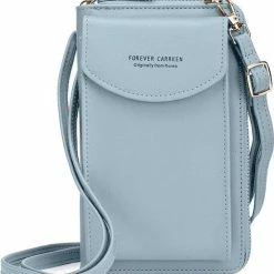 Aanbiedingen 🛒 Goedkoopste 😉 ZILOU® Telefoontasje - Schoudertas - Dames - Kunstleer - Blauw 👍 🛒