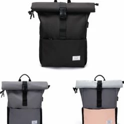 Beste Pirce 👏 Goedkoopste 🧨 Caliyo Massi Miliano Roll-Top Rugzak Unisex 15.6"inch Zwart -(3015-6)- ✔️ 💯 -Tassen-Dames Verkoop 550x619 2