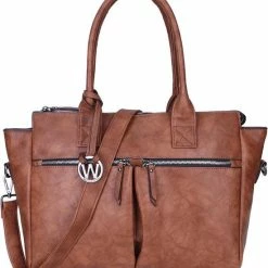 Korting ⌛ Beste deal 👍 Wimona Catarina One 2031 Schoudertas / Laptoptas - Cognac 🔥 😀