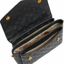 Uitgang 👏 Begroting 😍 Guess Zanelle Top Handle Flap Dames Handtas - Zwart ❤️ 🛒 -Tassen-Dames Verkoop 550x625 2