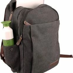 Gloednieuw 👍 Beste recensies van 🥰 Yakfield - Rugzak - 20 Liter – Casual Model - Kado - Heren - Geschikt Voor Laptop - 👜 👜 Handbagage- Schooltas - Zwart Antraciet Grijs- Vintage Canvas Katoen – Heren En Dames - 44 X 30 X 15 Cm - Pukkel 🧨 🛒 -Tassen-Dames Verkoop 550x626