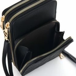 Groothandel 🔔 Promo 😀 Michelle Bags And Accessoiries Telefoon- Crossbodytasje Met Veel Opbergmogelijkheden, Zwart - Michelle 👍 ⌛ -Tassen-Dames Verkoop 550x626 4