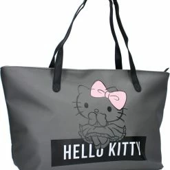 Korting 🛒 Goedkoop 👍 Hello Kitty Forever Famous Shopper Schoudertas - Grijs 😀 ⌛ -Tassen-Dames Verkoop 550x631 1