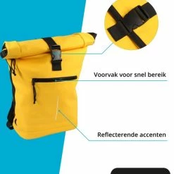 Nieuw 😍 Goedkoopste 😀 Van Enkhuizen VanEnkhuizen Rolltop Rugzak Met Laptopvak 15,6 Inch - 20 Liter - Waterafstotend En Thermo Materiaal - Geel ✨ 😀 -Tassen-Dames Verkoop 550x635 3
