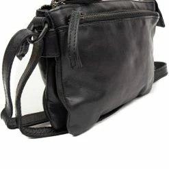 Hete verkoop ✨ Aanbiedingen ⭐ Bear Design Kleine Schoudertas / Crossbody Tas Dames - Leer - Cow Lavato - Zwart 👍 🌟 -Tassen-Dames Verkoop 550x643 4