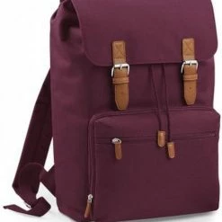 Flash-uitverkoop 😍 Beste recensies van ❤️ Bagbase Vintage Laptop Rugzak 18 Liter - Burgundy 🔔 🤩