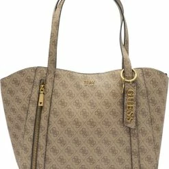 Tassen-Dames Verkoop 38 Aanbiedingen 🎉 Hete verkoop ✨ Guess Grote Shopper / Schoudertas / Tas Dames - Naya - Bruin 😉 🧨