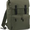 Beste Verkoop 🎁 Goedkoopste 😀 Bagbase Vintage Laptop Rugzak 18 Liter - Olijfgroen-Zwart ✔️ 🎁