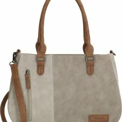 Beste Verkoop π Uitgang π Nuba Design - Schoudertas / Handtas - Dames Tas - Veel Vakjes - Grijs π β€οΈ