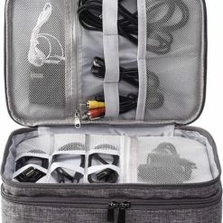 Kopen 👏 Beste recensies van 🎁 Allure Travel Kabel Organizer Tas - Opbergtas Voor Kabels En Accessoires - Reistas Voor Het Opbergen Van Elektronica - Organiser - 3 Lagen - Waterafstotend - Rood 😍 😀 -Tassen-Dames Verkoop 550x664 12