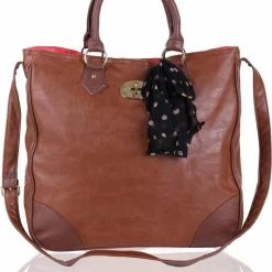 Kopen π Begroting π₯ Verschillend Grote Bruine Leren Handtas π β¨