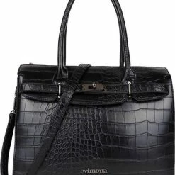 Goedkoop 🌟 Aanbiedingen 👏 Wimona Liona 5005 Handtas / Schoudertas - Zwart ✔️ ⭐