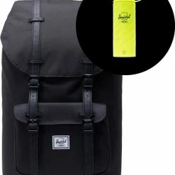 Begroting 🧨 Groothandel ⭐ Herschel Little America - Black/Black / Ruime Rugzak Met 25L Opbergvolume - 15" Fleece-gevoerd Laptopvak - Magnetische Sluiting / Met Levenslange Fabrieksgarantie / Limited Lifetime Warranty / Zwart 🎉 🎉